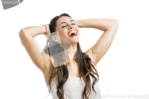 Image of Beautiful woman smilling