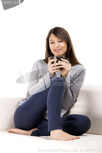 Image of Relaxing with a cup of coffee
