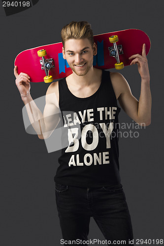 Image of Young man with a skateboard