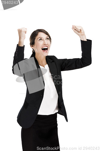 Image of Happy business woman