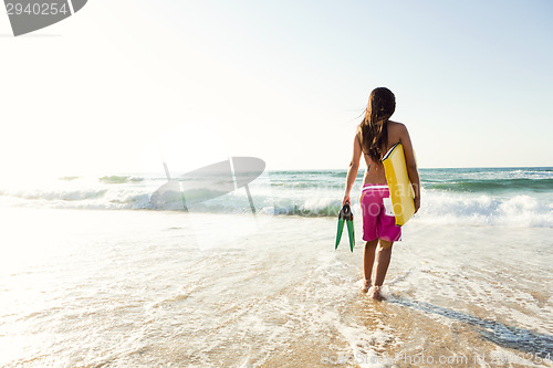 Image of Female bodyboarder