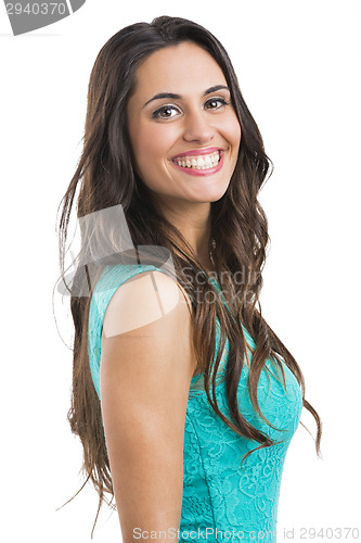 Image of Beautiful woman smiling