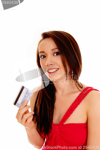 Image of Girl with credit card.