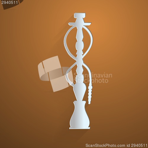 Image of Flat vector icon for hookah