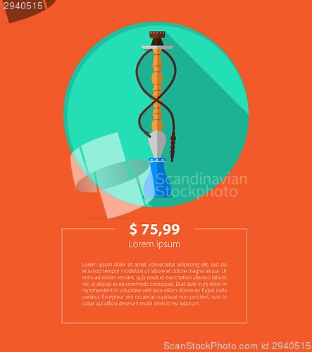 Image of Vector ad layout for hookah