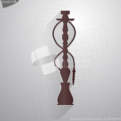 Image of Flat vector brown icon for hookah