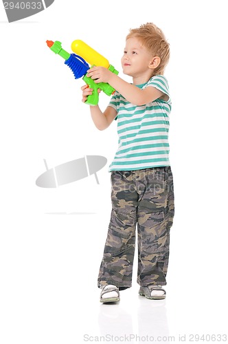 Image of Boy with water gun