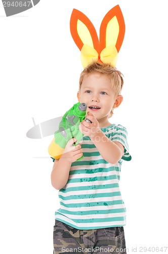 Image of Boy with water gun