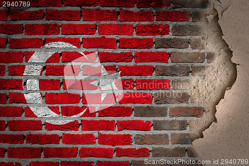Image of Dark brick wall with plaster - Turkey