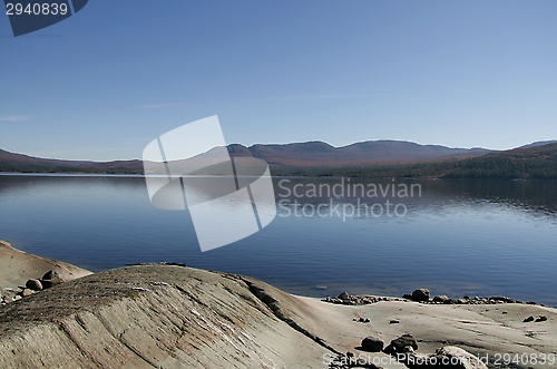 Image of Rocks by a lake