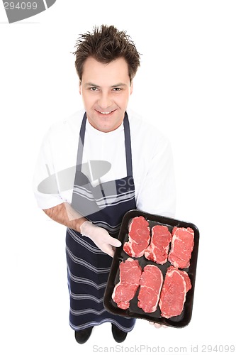 Image of Butcher with fresh meat