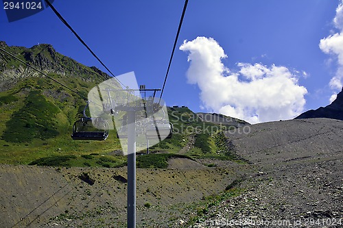 Image of The ski lift in the mountains