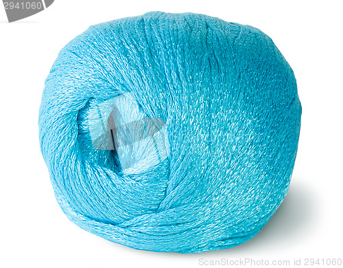 Image of Blue knitting yarn clew