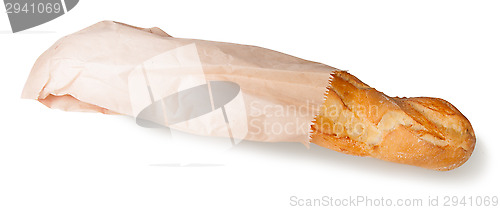 Image of French baguette in a paper bag