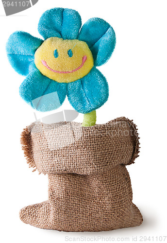 Image of Plush flower in sack