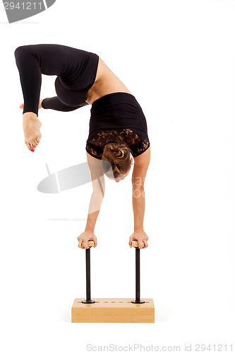 Image of Young professional gymnast woman