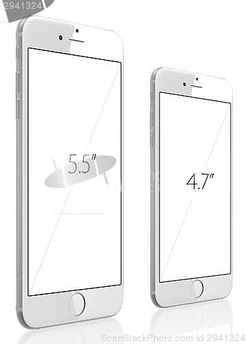 Image of Apple Silver iPhone 6 Plus and iPhone 6