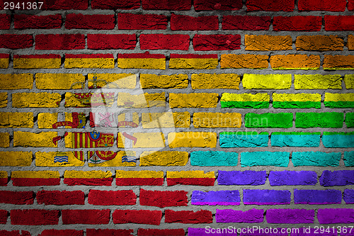 Image of Dark brick wall - LGBT rights - Spain