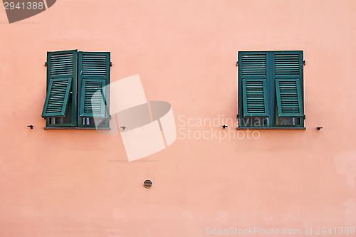 Image of Two green windows