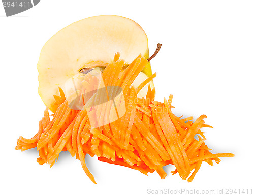Image of Half An Apple With Grated Carrot