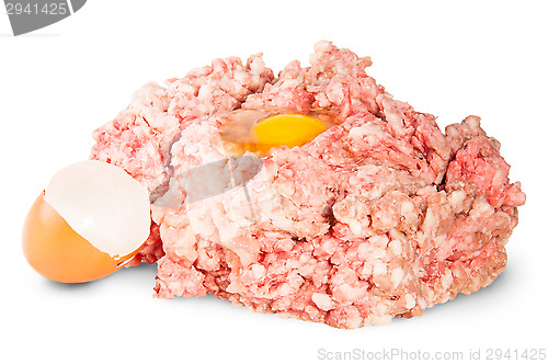 Image of Raw Ground Beef With Egg