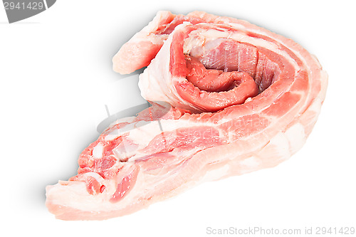 Image of Raw Pork Ribs In The Expanded Roll