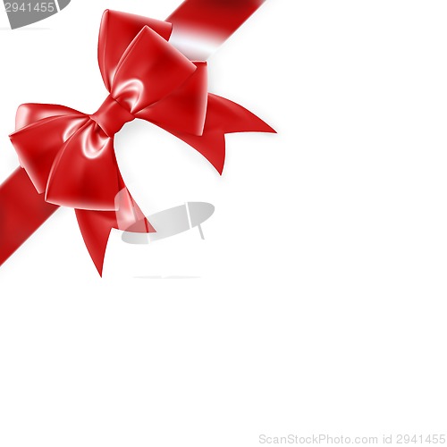 Image of Red bow isolated on white. EPS 10