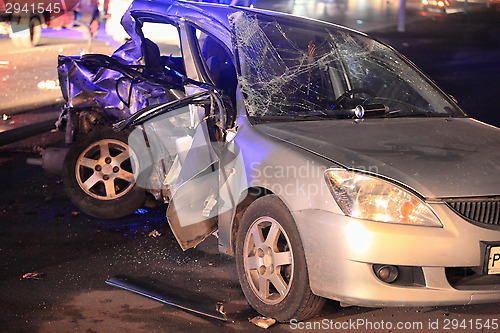 Image of accident at Night