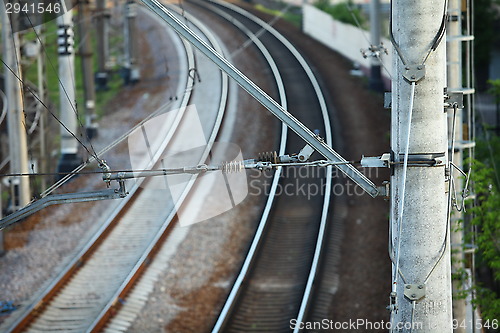 Image of catenary of electrified railway