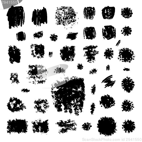 Image of Ink splatters. Grunge design elements collection.