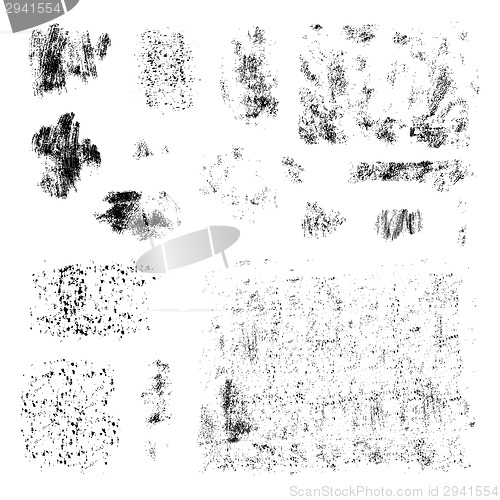 Image of Ink splatters. Grunge design elements collection.