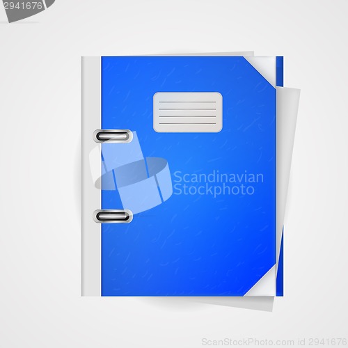 Image of Vector illustration of blue folder.