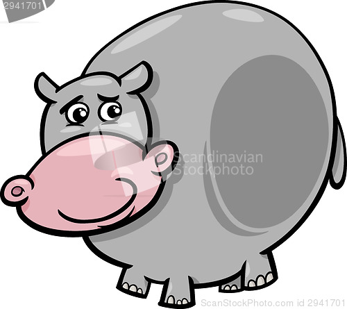 Image of hippopotamus animal cartoon illustration