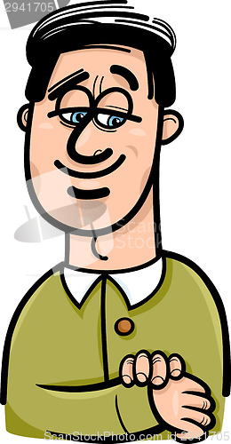 Image of happy man cartoon illustration