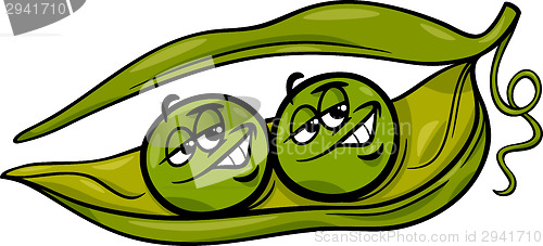 Image of like two peas in a pod cartoon