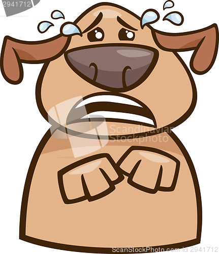 Image of crying dog cartoon illustration