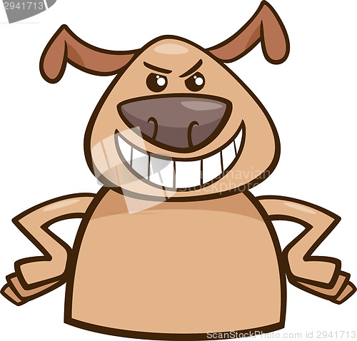 Image of mood cruel dog cartoon illustration