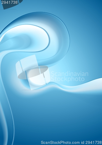 Image of Bright smooth blue waves background