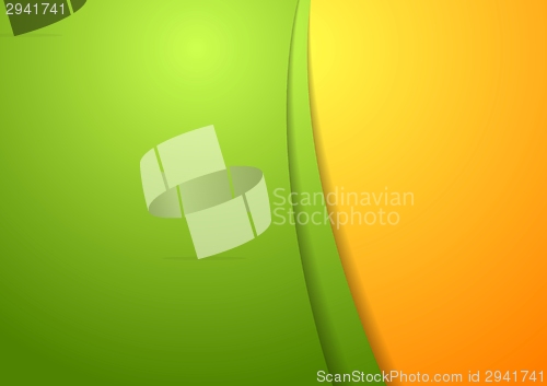 Image of Wavy bright abstract design template