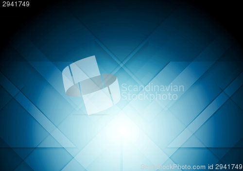Image of Abstract tech blue vector background