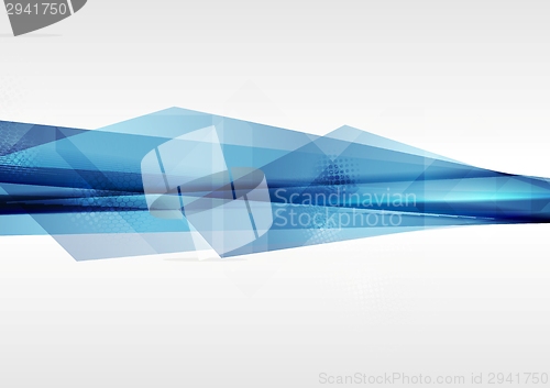 Image of Technology geometry abstract blue background