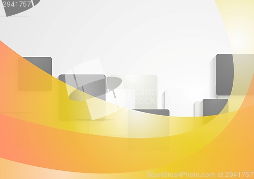 Image of Abstract wavy tech background