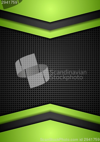 Image of Dark perforated tech corporate background