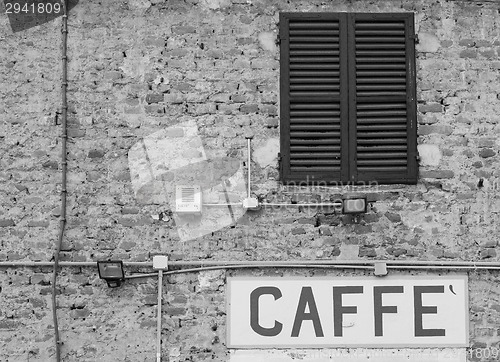 Image of Coffee sign in Italy
