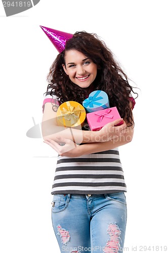 Image of Girl with gift box