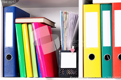 Image of Folders on shelves