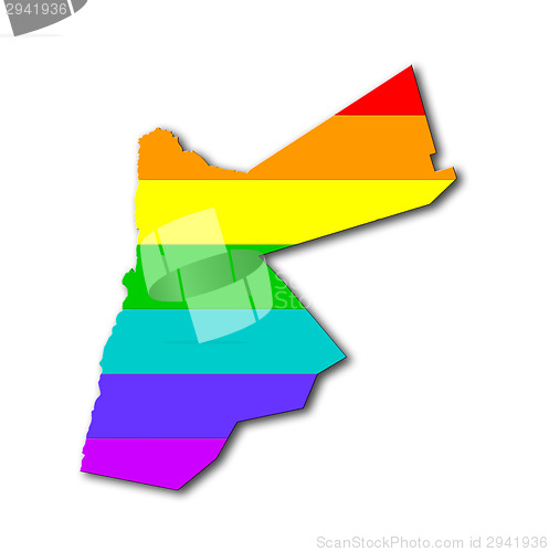 Image of Jordan - Rainbow flag pattern