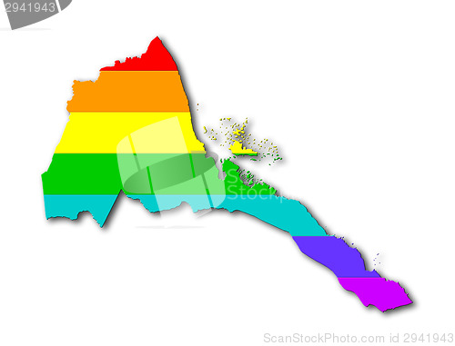 Image of Eritrea - Rainbow flag pattern