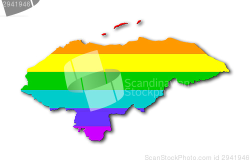 Image of Honduras - Rainbow flag pattern