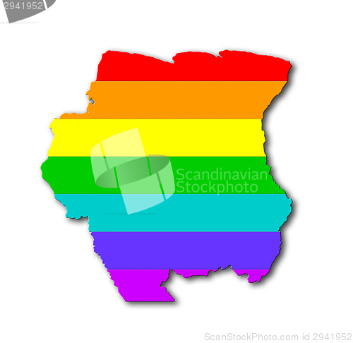 Image of Suriname - Rainbow flag pattern